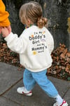 Kız Çocuk 3 İplik Kumaş  Pamuklu Sırt Baskılı Sweatshirt