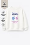 Kız Çocuk Pamuklu Bisiklet Yaka Annke Kız Baskılı T-Shirt