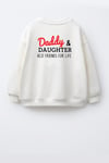 Unisdex Çocuk Sırt Baskılı 3 İplik Kumaş Pamuklu Sweatshirt
