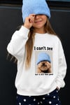 Unisex Çocuk 3 İplik Kumaş Köpek Baskılı Pamuklu Sweatshirt