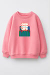 Unisex Çocuk 3 İplik Kumaş Pamuklu Baskılı Sweatshirt