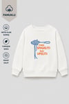Unisex Çocuk 3 İplik Kumaş  Pamuklu Baskılı Sweatshirt