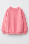 Unisex Çocuk 3 İplik Kumaş  Pamuklu Sırtı Kedi Baskılı Sweatshirt
