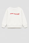 Unisex Çocuk 3 İplik Kumaş Slogan Baskılı Pamuklu Sweatshirt