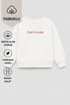 Unisex Çocuk 3 İplik Kumaş Slogan Baskılı Sweatshirt