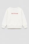 Unisex Çocuk 3 İplik Kumaş Slogan Baskılı Sweatshirt