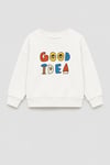 Unisex Çocuk 3 İplik Kumaş Slogan Baskılı Pamuklu Sweatshirt