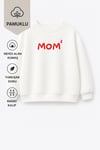 Unisex Çocuk Anne Baskılı 3 İplik Kumaş Pamuklu Sweatshirt