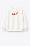 Unisex Çocuk Baba Baskılı 3 İplik Kumaş Pamuklu Sweatshirt