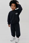 Unisex Çocuk Basic Yazı Detaylı 3 İplik Kumaş Eşofman Takım