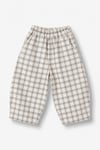 Unisex Çocuk Kareli Beli Lastikli Balon Pantolon