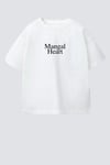 Unisex Çocuk Pamuklu Bisiklet Yaka Baskılı T-Shirt