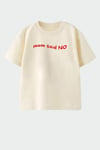 Unisex Çocuk Pamuklu Bisiklet Yaka Baskılı T-Shirt