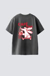 Unisex Çocuk Pamuklu Bisiklet Yaka Sırtı Baskılı T-Shirt