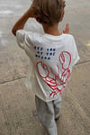 Unisex Çocuk Pamuklu Kumaş Istakoz Baskılı T-Shirt