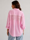 Şerit Taşlı Tencel  Oversize Gömlek 