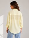 Şerit Taşlı Tencel  Oversize Gömlek 