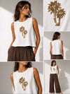 Taş Detaylı Crop Bluz