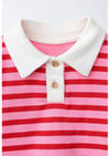 ÇİZGİLİ POLO YAKA KIZ  SWEAT 