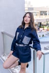 Denim Taşlı Tasarım Takım