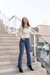 Lacivert Flare Jean
