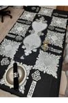 1 Ad.(98X30CM) Runner,8 A.servis(33X33CM),8 B.altlığı,8 Kaşıklık/25parça/gri-gümüş