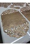 1 adet 120cm'lik runner/2 adet 100'lük runner/3 adet servis/suni deri/soft gold eskitme