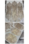 1 adet 120cm'lik runner/2 adet 100'lük runner/3 adet servis/suni deri/soft gold eskitme