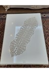 1 Adet Masa Runnerı/100x30cm/s.deri /2 Parça Yaprak,2 Parça Çiçek Motifi
