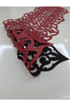1 Adet Masa Runnerı/100x30cm/s.deri /2 Parça Yaprak,2 Parça Çiçek Motifi