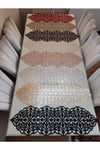 1 Adet Masa Runnerı/100x30cm/s.deri /2 Parça Yaprak,2 Parça Çiçek Motifi