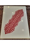 1 Adet Masa Runnerı/100x30cm/s.deri /2 Parça Yaprak,2 Parça Çiçek Motifi