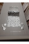 1 Adet Runner /125x45cm/siyah/suni Deri/1.7mm Kalınlık/2 Yaprak,2 Çiçek Motifi Hediye/