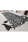 1 Adet Runner /125x45cm/siyah/suni Deri/1.7mm Kalınlık/2 Yaprak,2 Çiçek Motifi Hediye/