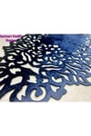 1 ADET RUNNER/100x32cm/KADİFE/2 YAPRAK,2 ÇİÇEK MOTİFİ HEDİYE/LACİVERT