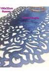 1 ADET RUNNER/100x32cm/KADİFE/2 YAPRAK,2 ÇİÇEK MOTİFİ HEDİYE/LACİVERT