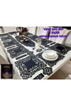1 Adet Runner(100X33CM)/12 Adet Servis(33X33CM)/12 B.altlığı/12 Kaşıklık/siyah Suni Deri