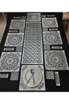 1 Runner(100X33CM), 8 Servis(33X33CM), 8 B.altlığı, 8 Kaşıklık/toplam 25 Parça/suni Deri