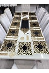 1 Runner(99X32)/12 A.servis(33X33)/12 B.altlığı/12 Kaşıklık/37 Parça/12 Kişilik/kadife/siyah-gold