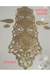 130x33cm Runner,/soft Gold Eskitme./4 Parça Kahve Sunumluğu hediye