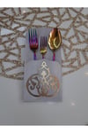 2 Adet/kaşıklık/kadife/deri Işlemeli/22,5cmx11cm/