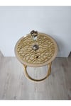 3 Adet Zigon Sehpa Örtüsü/33cm/simli Işıltılı Gold/s.deri