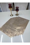 6 Kişilik Dikdörtgen Suni Deri Amerikan Servis Supla Placemat/30x40cm/6 Parça