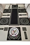 A.servis/runner/suppla/ Masa Üzeri Yemek Sunum Takımı/kare/6 Kişilik/19 Parça