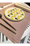 AMERİKAN SERVİS/6 ADET/30X40CM/SUNİ DERİ/BEJ (HAFİF SİMLİ)