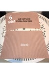 AMERİKAN SERVİS/6 ADET/30X40CM/SUNİ DERİ/BEJ (HAFİF SİMLİ)