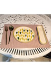 AMERİKAN SERVİS/6 ADET/30X40CM/SUNİ DERİ/BEJ (HAFİF SİMLİ)