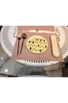AMERİKAN SERVİS/6 ADET/30X40CM/SUNİ DERİ/BEJ (HAFİF SİMLİ)