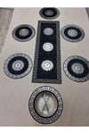 Amerikan Servis/runner/ranır/supla/masa Örtüsü/kadife/7 Parça Yemek Sunum Takımı