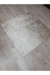 Eva/yer Matı, Puzzle Halısı/üzeri Kadife Kumaş Kaplı/23x23cm'den 25 Parça/toplam 1.10 M2/açık Vizon